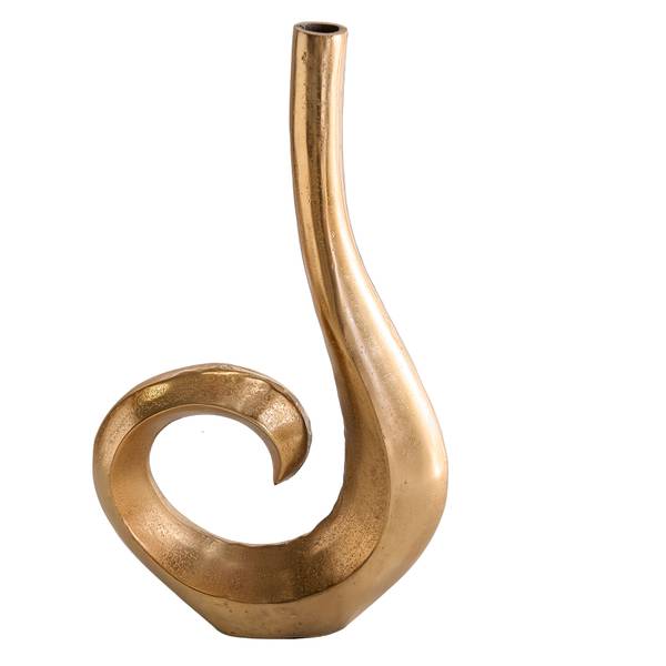 Vase WAVE Gold - Aluminium - 26 x 47 x 8 cm