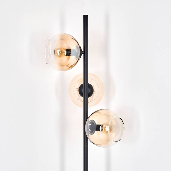 Stehlampe Cesaro Gelb - Aluminium - Klarglas - 31 x 160 x 95 cm