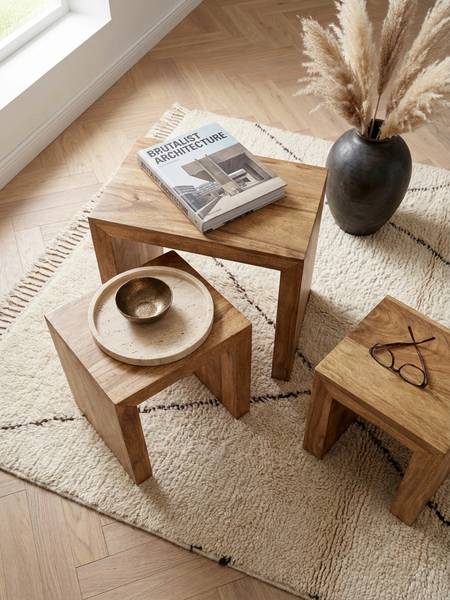 Satztisch NAKO 3er-Set Beige