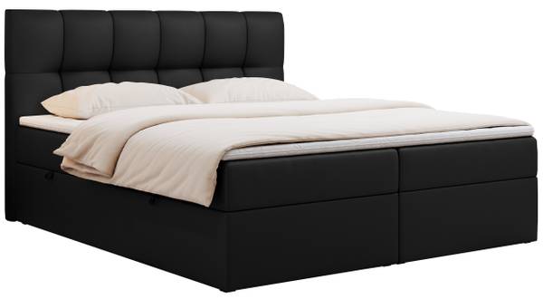 Boxspringbett RICO Schwarz - Breite: 200 cm - H3