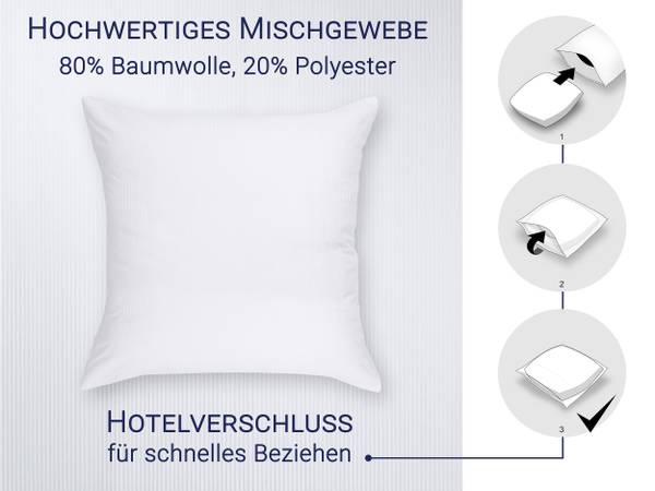 Bettwäsche 00000488 2er-Set Weiß - Textil - 140 x 1 x 200 cm