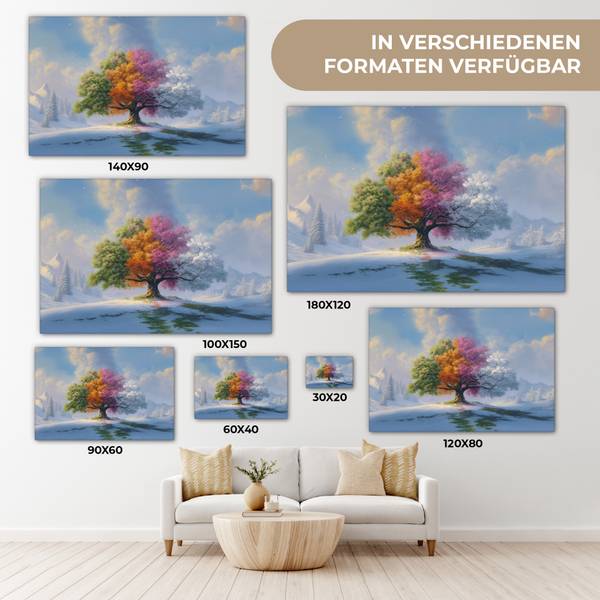 LEINWANDBILD Jahreszeiten 30 x 20 cm