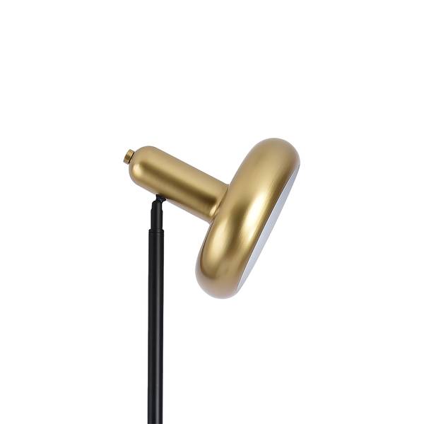 Lampadaire Namsos Noir - Doré - Métal - 25 x 156 x 25 cm