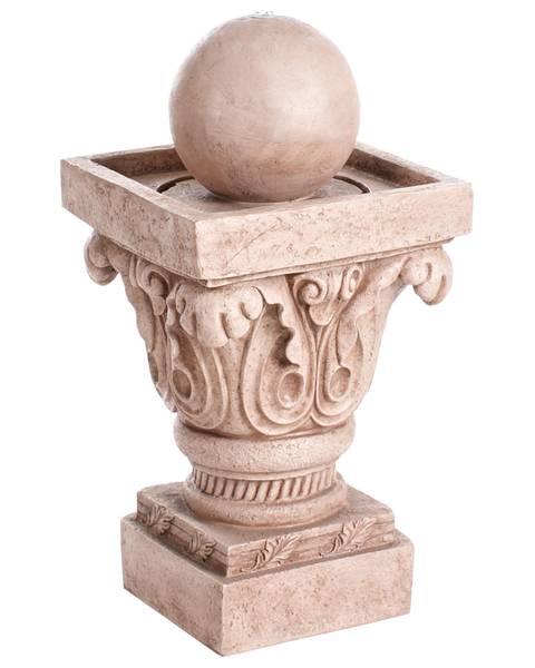 Fontaine décorative VELINO Beige - Résine - 29 x 70 x 29 cm