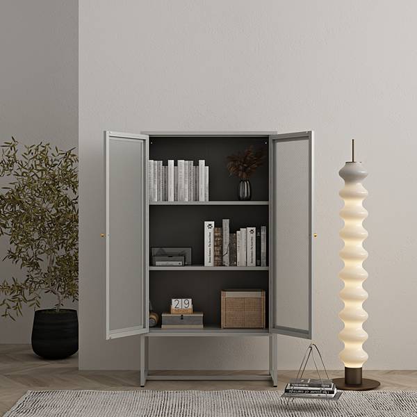 Büroschrank Sund Grau - Stahl - 80 x 150 x 40 cm