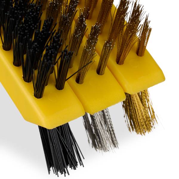 Drahtbüste 5-teiliges Set Schwarz - Gelb - Stahl - 3 x 34 x 11 cm