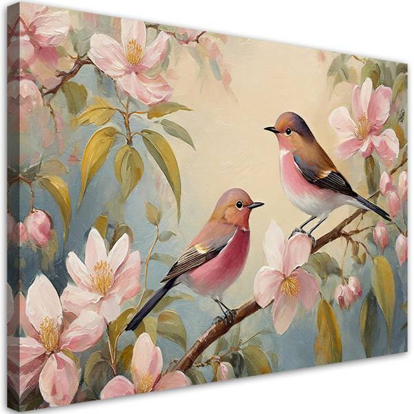 Wandbild Vögel 90 x 60 cm