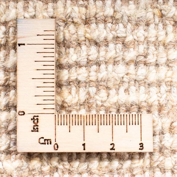 Handgeknüpft Wollteppich Weiß - Wolle - 105 x 2 x 143 cm