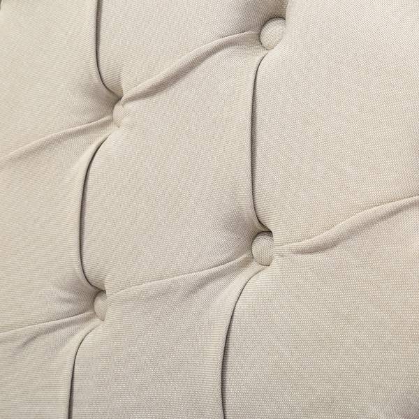 Polsterbett Ella II Beige - Leinen - 160 x 108 x 205 cm