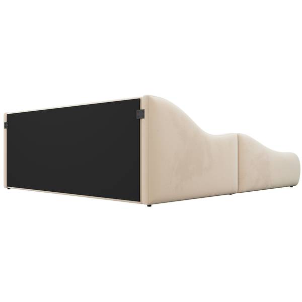 Polsterbett Muses Ⅰ Beige - Holzwerkstoff - Textil - 99 x 59 x 212 cm