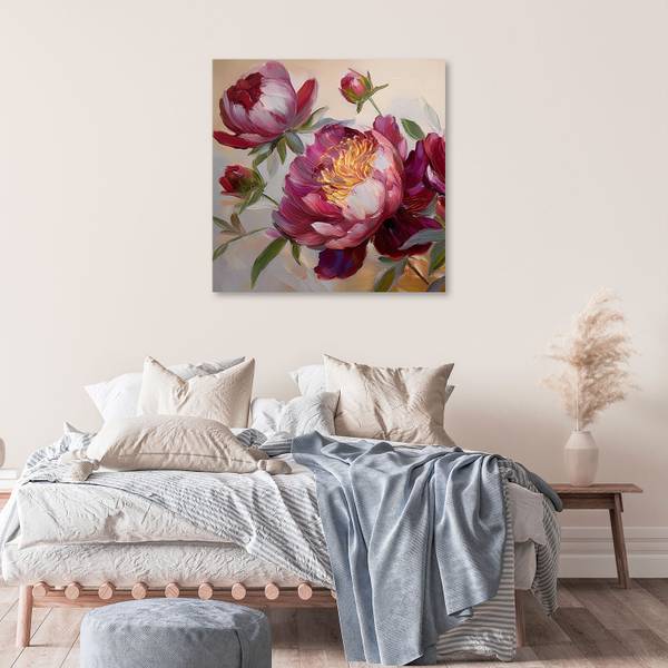 Wandbild Blume 40 x 40 cm
