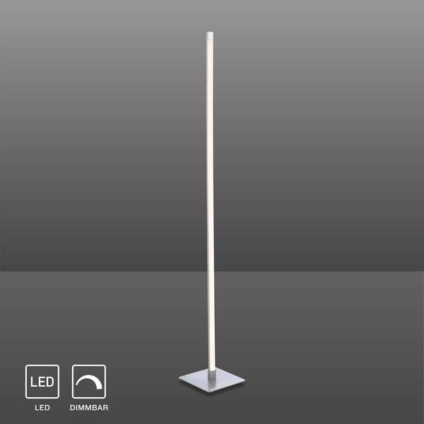 LED Stehlampe Bella Silber - Metall - 21 x 150 x 21 cm