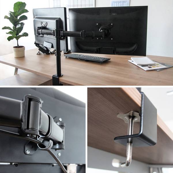 Monitorhalterung VM-MF2 Schwarz - Stahl - 69 x 40 x 19 cm