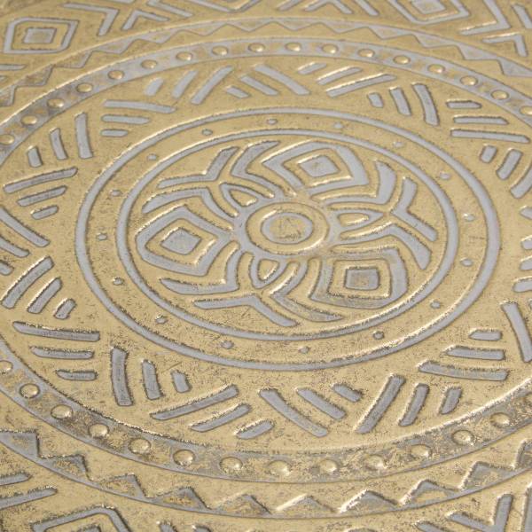 Tablett SAMIR Gold - Metall - 57 x 4 x 57 cm