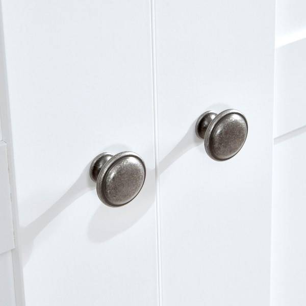 Kleiderschrank Filou II Grau - Weiß - Stahl - 135 x 198 x 58 cm