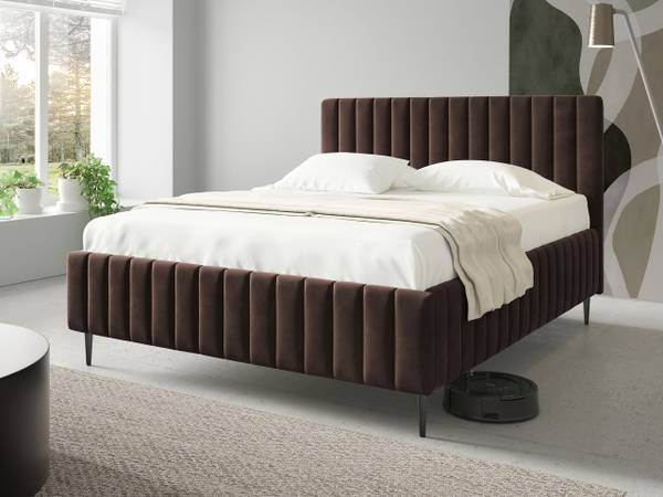 Polsterbett Lewezo Leg Kaffeebraun - Liegefläche Breite: 140 cm