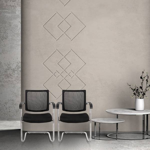 Freischwinger LEVIA V Schwarz - Strukturstoff - Netzstoff - 59 x 90 x 59 cm