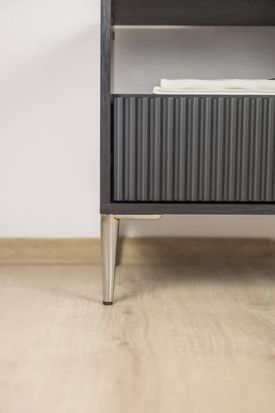 Möbelfuß Spillo Silber - Höhe: 17 cm