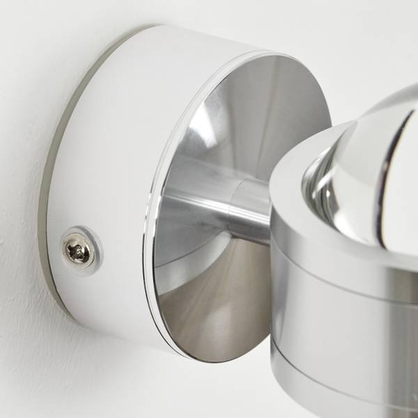 Wandleuchte Berga Aluminium - Durchsichtig - Glas - Metall
