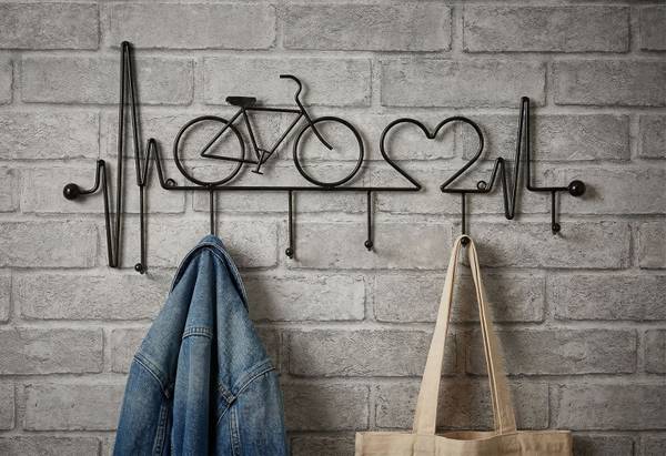 Porte-manteau Bicicletta Noir - Métal - 59 x 27 x 59 cm