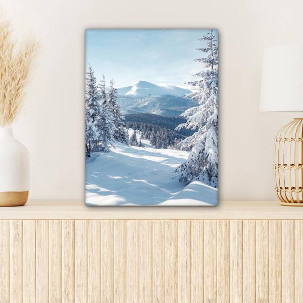 CANVAS SCHILDERIJ Winterlandschap 30 x 40 cm