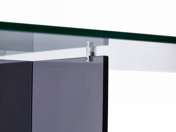 Esstisch BYLENA Grau - Glas - 200 x 75 x 100 cm