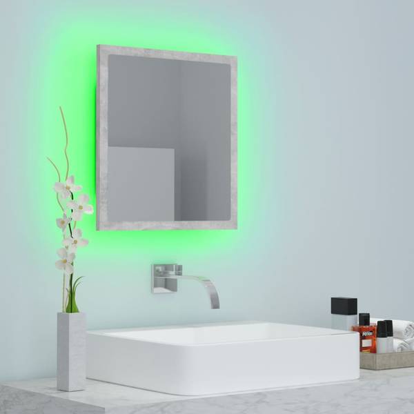 Miroir 3007760 Gris - Bois manufacturé - Matière plastique - 40 x 37 x 8 cm