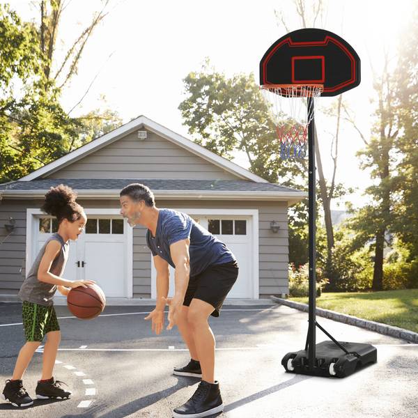 Basketballkorb CO397 Schwarz - Metall - 49 x 250 x 131 cm