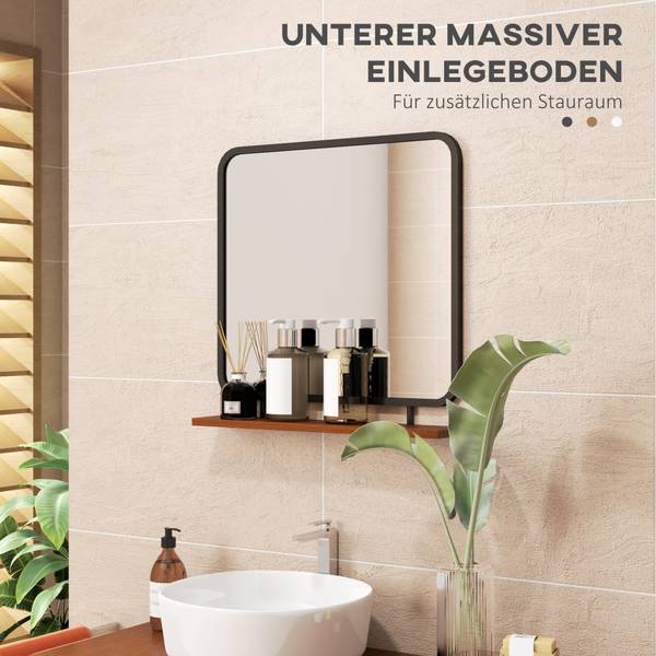 Wandspiegel CA38 Schwarz - Glas - 10 x 56 x 55 cm