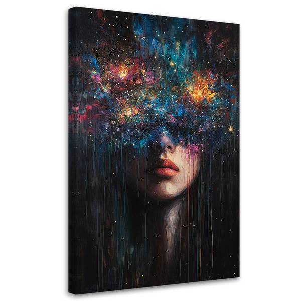 Wandbild gesicht einer frau abstraktion 40 x 60 cm