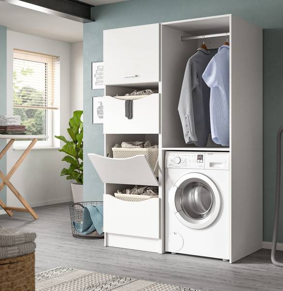 Waschmaschinenschrank Flexy 2-teilig Breite: 126 cm