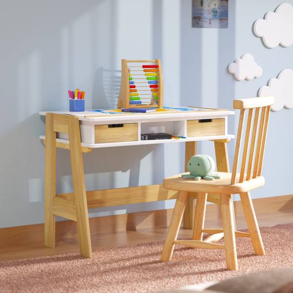 Kinderschreibtisch Fietje Plus Weiß - Holzwerkstoff - 94 x 76 x 63 cm