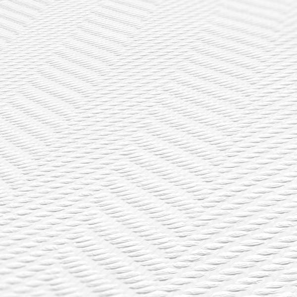 Papiertapete Pure Zigzag Weiß - Mischgewebe - 53 x 1005 x 1 cm