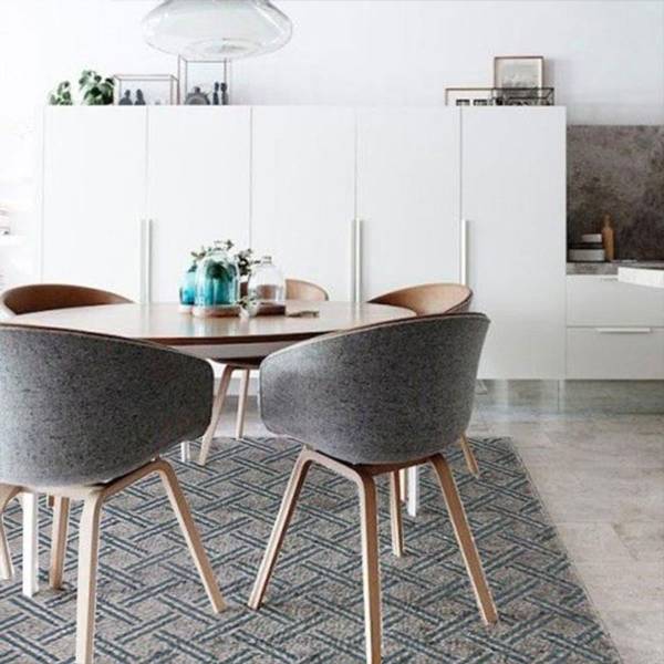 Tapis STRUCTURA Gris - Textile - 133 x 190 x 190 cm