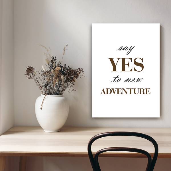 Tableau déco inscription « say yes » 40 x 60 cm