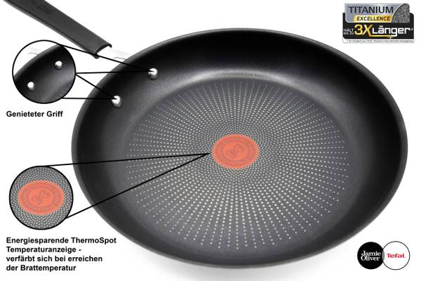 Pfannenset Jamie Oliver 6-tlg Schwarz - Borosilikatglas