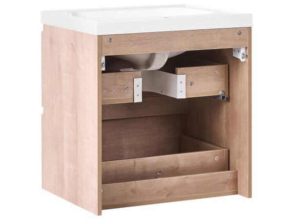 Badezimmerschrank LAGOA 2-tlg Braun - Weiß - Holzwerkstoff - 50 x 60 x 50 cm