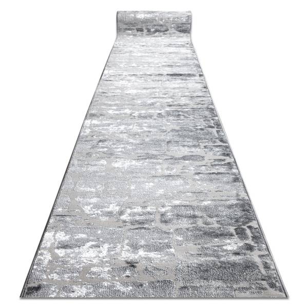 Tapis de Couloir Structural Mefe 6184 Gris - Polypropylène - 90 x 1 x 400 cm