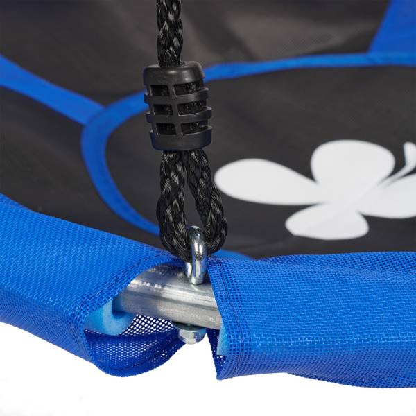 Balançoire nid-d’oiseau Noir - Bleu - Acier - 90 x 160 x 90 cm