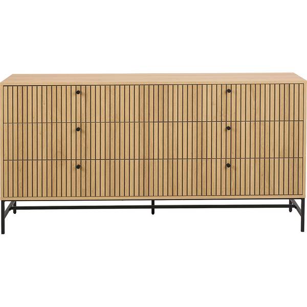 Kommode Albany Braun - Holz teilmassiv - 158 x 81 x 40 cm