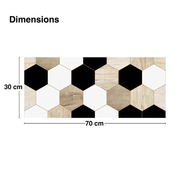 2 Wandpaneel Badezimmer-MIX HEXA Beige - Polyester PVC - 70 x 30 x 70 cm