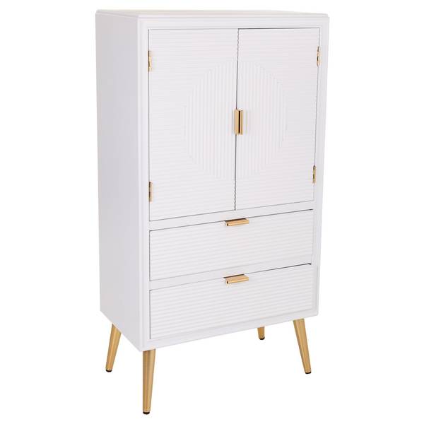 Schränke Vega Weiß - Holz teilmassiv - 62 x 118 x 37 cm