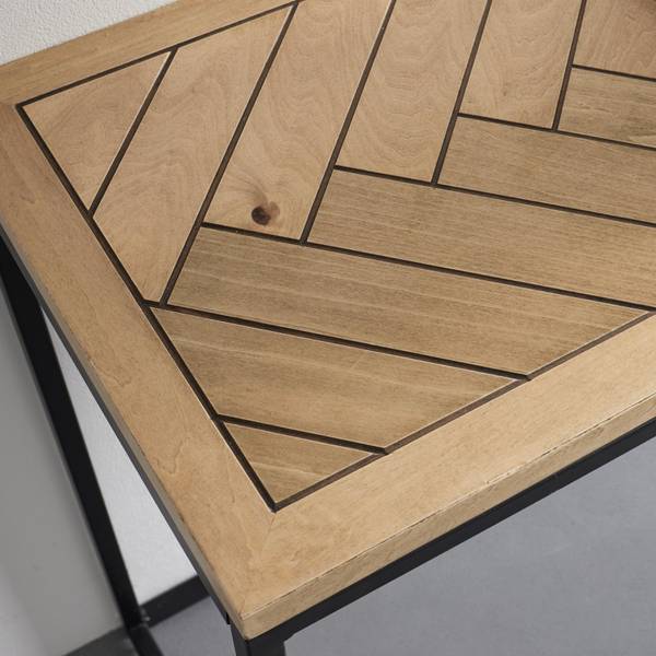 Konsolentisch CATALINA Braun - Holzwerkstoff - Metall - Holz teilmassiv - 120 x 40 x 76 cm