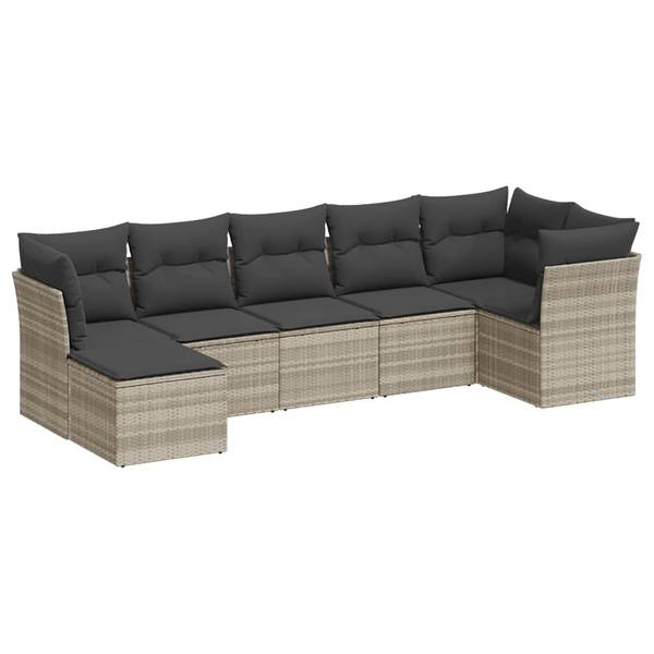 Garten-Lounge-Set 3034254-1 7-teilig Hellgrau