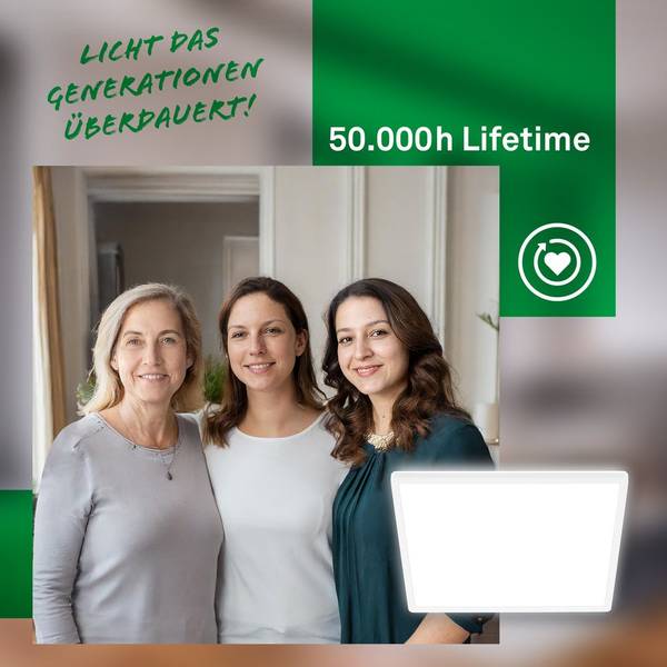 LED Deckenleuchte Tava 7549016 Weiß - ABS - 42 x 3 x 42 cm