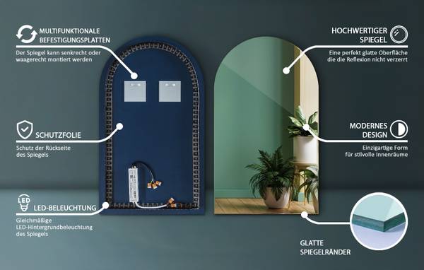 Spiegel Harp 40 x 70 cm