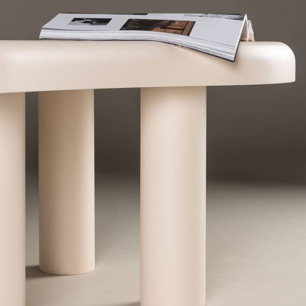 Table basse Stromstad Blanc - Bois manufacturé - 100 x 45 x 71 cm