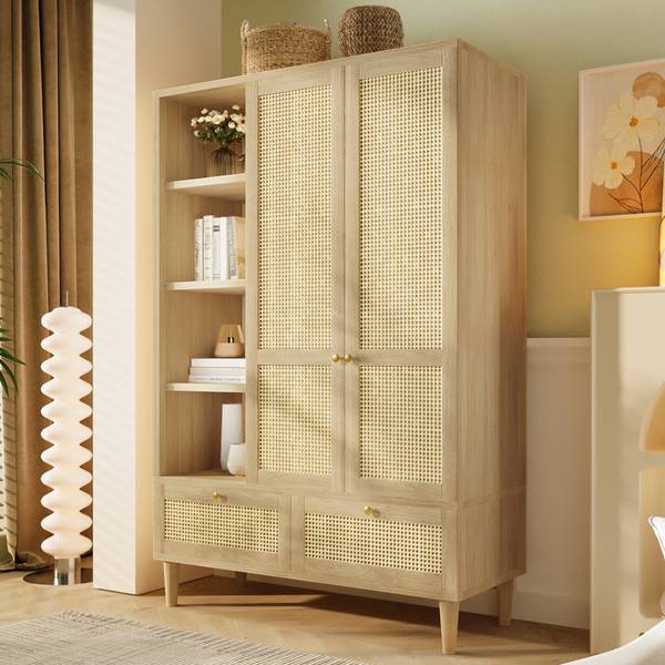 Kleiderschrank NaturWoody Ⅴ Braun - Holzwerkstoff - 50 x 180 x 120 cm