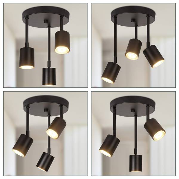 Plafonnier Jackson Noir - Métal - 19 x 29 x 19 cm