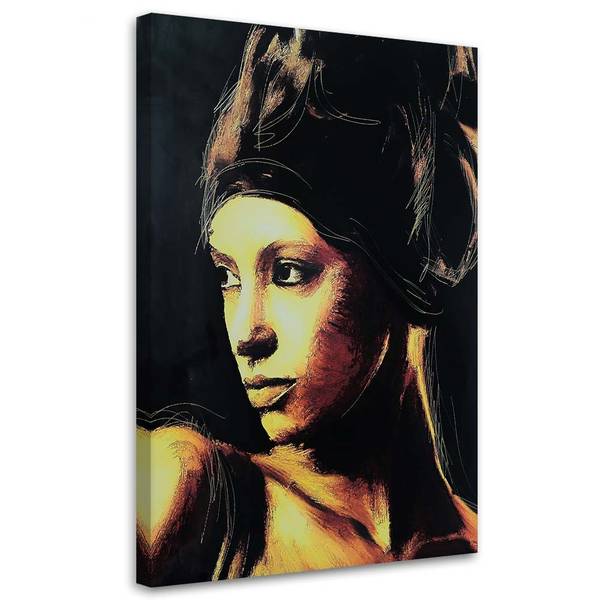Wandbild frau, die in die ferne blickt 70 x 100 cm